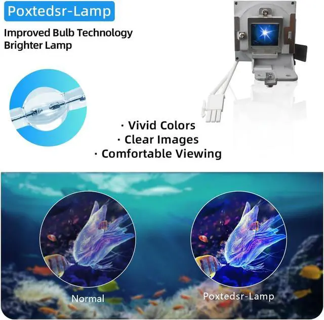 Alt view image 3 of 7 - 5J.J9R05.001 Replacement Projector Lamp Compatible with Benq MS504 MS524 MS524A MW526A MX525 MX525A Projectors, with Housing