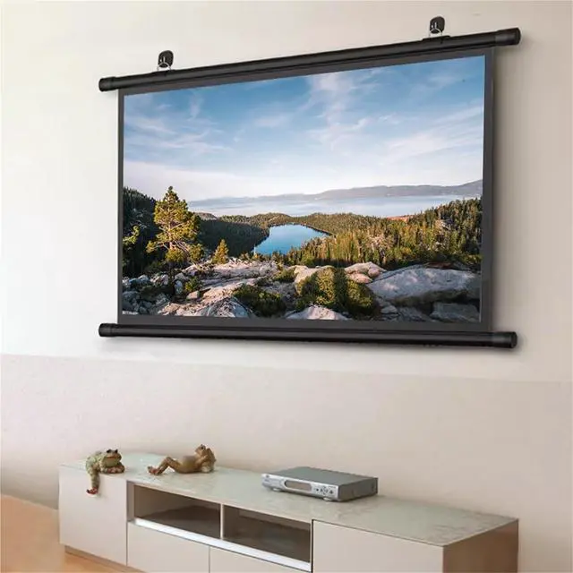 Main image of HD Projector Screen 30" 40" 50" 60" 72" Pull Down Projection Screen Wall Mounted Projector Screen for Home Office Outdoor(40 Inch (16:9))