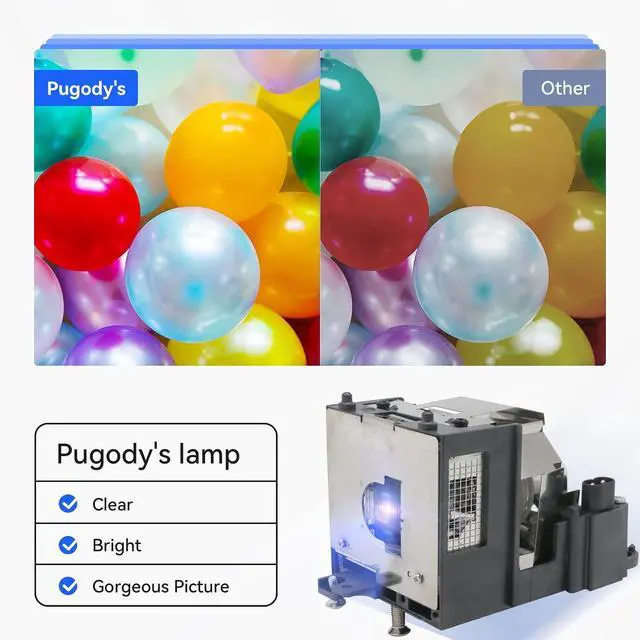 Alt view image 3 of 6 - AN-XR10L2 Quality Replacement Projector Lamp Bulb for Sharp PG-MB50XL PG-MB50X-L DT-510 XR-10S0L XR-10SL XR-10XL XR-10X-L XR-11XCL XR-11XC-L with Housing