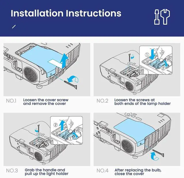 Alt view image 5 of 5 - CARSN NP13LP/NP18LP 60002853 with NEC NP110 NP115 NP210 NP215 NP216 NP115G3D V230X V260W V260X NP110+ NP110G NP115+ Projector Bilb Lamp with Housing