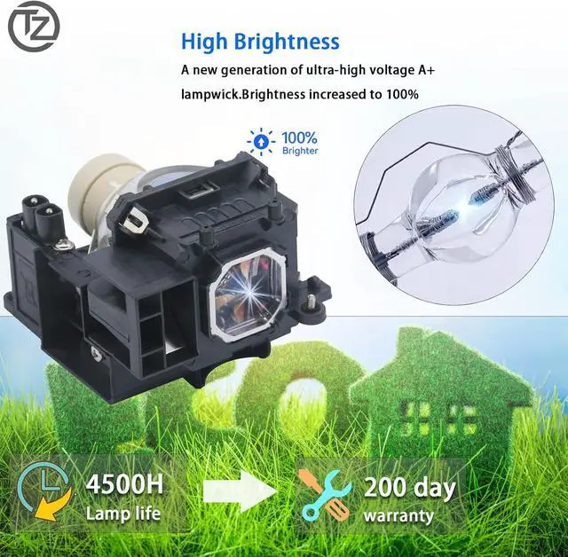 Alt view image 2 of 6 - A+ Quality NP43LP Replacement Projector Lamp for NEC ME331W ME331X ME401W ME301W ME361W ME401X ME301X ME361X Projector Lamp with Housing