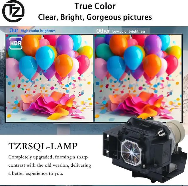 Alt view image 3 of 6 - A+ Quality NP43LP Replacement Projector Lamp for NEC ME331W ME331X ME401W ME301W ME361W ME401X ME301X ME361X Projector Lamp with Housing