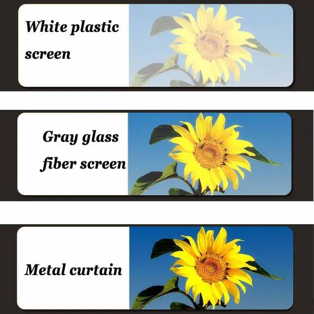 Alt view image 5 of 7 - Movie Screen,White Pull Down Manual Projector Screen,Foldable Anti-Crease Portable,Perfect for Home Office Theater TV(60in(16:9))
