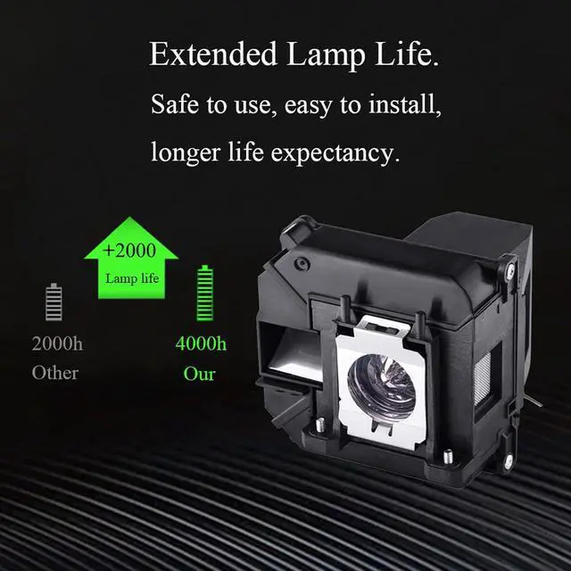 Alt view image 3 of 6 - YOSUN v13h010l68 Projector Lamp for epson elplp68 PowerLite Home Cinema 3020 3010 3020e 3010e Replacement Projector Lamp Bulb