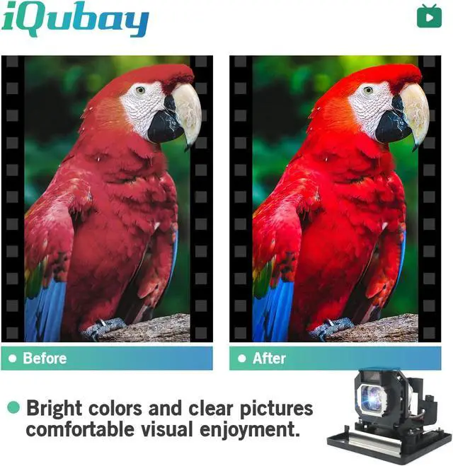 Alt view image 3 of 6 - ET-LAE4000 Replacement Projector Lamp Bulb for Panasonic PT-AE400 Panasonic PT-AE4000 PT-AE4000U PT-AE4000E with housing