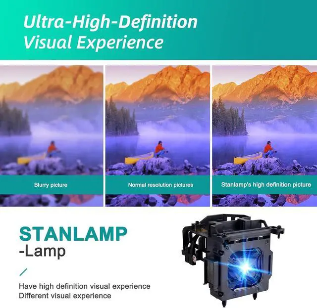 Alt view image 3 of 7 - Stanlamp LMP-H202 LMP-H201 Original for Sony VPL-HW30AES HW30ES HW50ES HW55ES VW95ES HW30 HW30ES SXRD HW40ES Projector Long-Lasting Replacement Projector Lamp with Housing