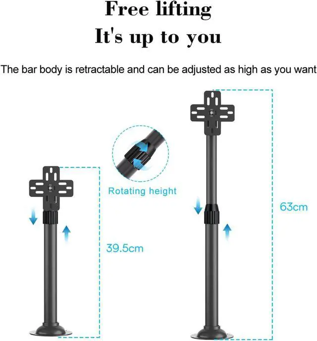 Alt view image 4 of 7 - EBTOOLS Hologram Fan Stand, Hologram 3D Fan Stand with Multi Function Base, Height 15.5 to 24 Inch, 8.81 Lbs Load, Metal Projector Mount for a Variety of Hologram Fans
