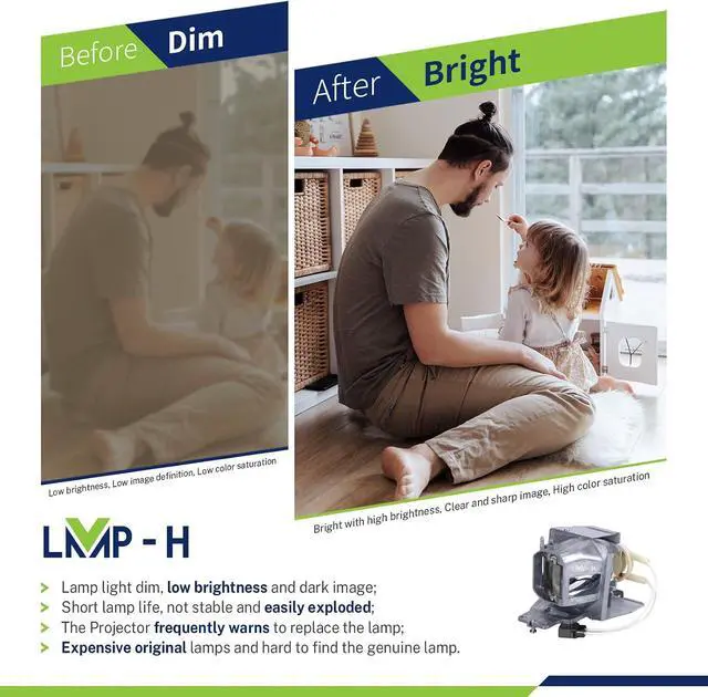Alt view image 2 of 5 - BL-FP210A Projector Lamp with Housing for Optoma EH341 W316ST W350 W351 X316ST X342e X350 X351 HD28DSE HD200D DH1012
