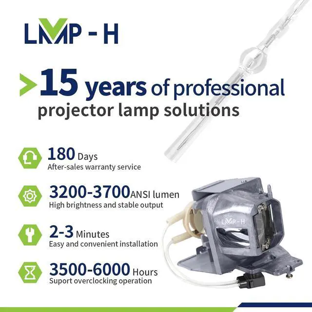 Alt view image 3 of 5 - BL-FP210A Projector Lamp with Housing for Optoma EH341 W316ST W350 W351 X316ST X342e X350 X351 HD28DSE HD200D DH1012