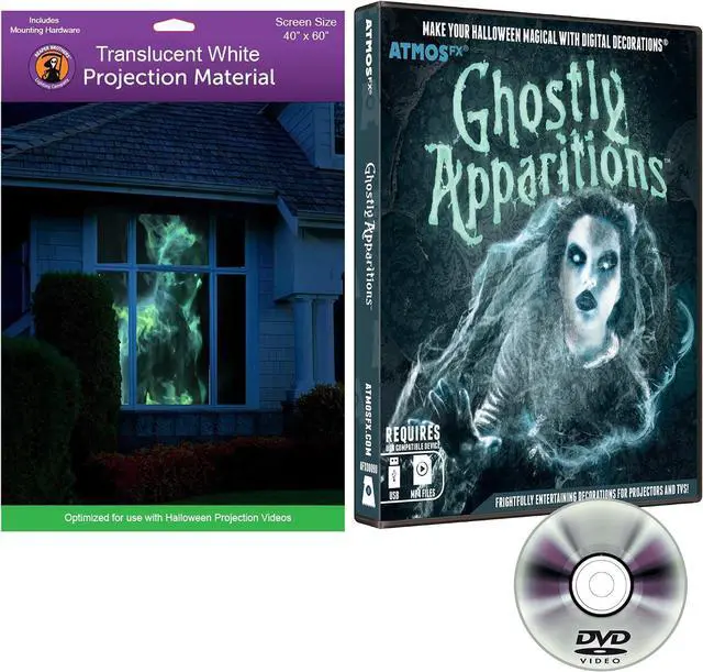 Main image of AtmosFearFx Ghostly Apparitions DVD with Reaper Brothers® Rear Projection Screen