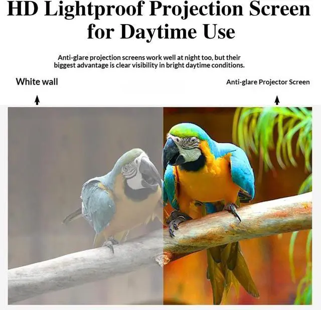 Alt view image 2 of 6 - 4k Metal Lightproof Foldable Portable Movie Screen, Anti Light Projector Screen - 160° Wide Angle, 16:9, Portable Movie Screen for Home Theater Outdoor Indoor, Daytime Viewing Anti-Light (100In)