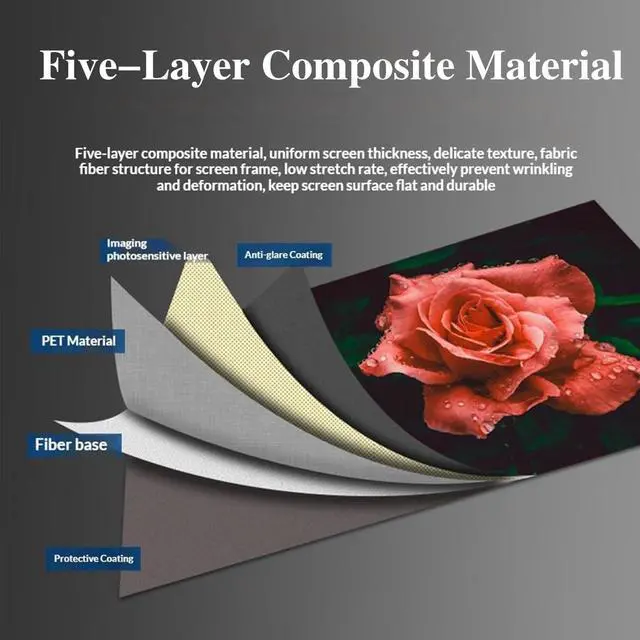 Alt view image 3 of 6 - 4k Metal Lightproof Foldable Portable Movie Screen, Anti Light Projector Screen - 160° Wide Angle, 16:9, Portable Movie Screen for Home Theater Outdoor Indoor, Daytime Viewing Anti-Light (100In)