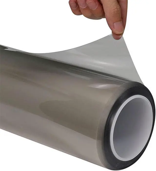 Alt view image 2 of 7 - 3D Effect Rear Projection Film Self - Adhesive Holographic Projection Screen Film for Home Cinema and Office Presentation Exhibition Conference, Transparent Gray, 60Inchx20Inch