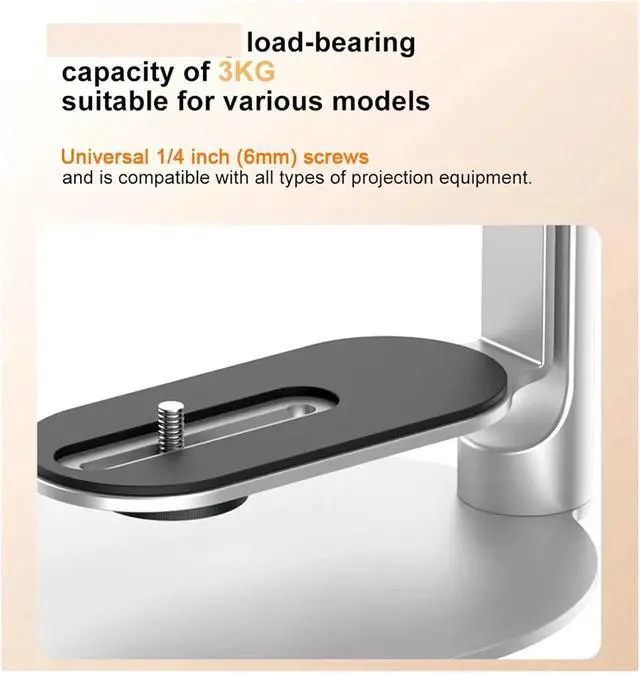 Alt view image 3 of 4 - Ceiling Table Wall Mount Multi-Angle Projector Stand Rotatable Halo
