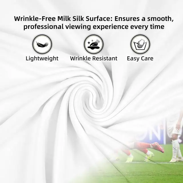 Alt view image 4 of 7 - 120inch Outdoor Projector Screen with Stand: 16:9 4K HD Portable Projector Screen Outdoor Indoor - Projection Screen for Backyard, Camping, Theater