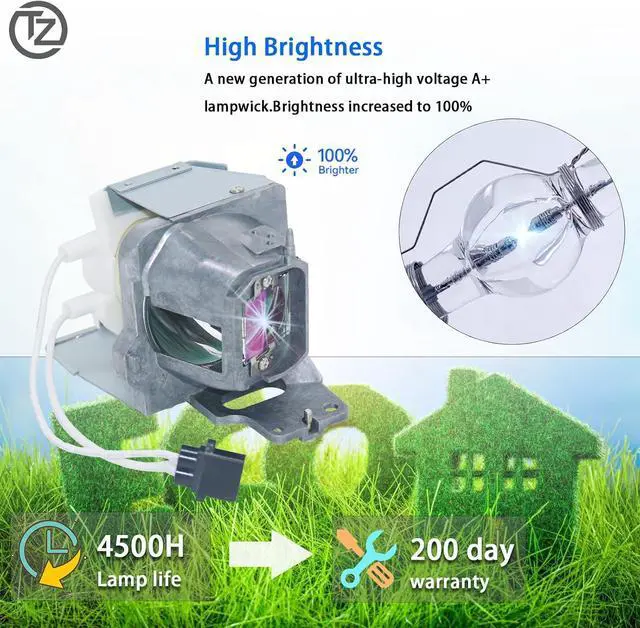 Alt view image 2 of 6 - BL-FP240E /SP.78V01GC01 Premium Quality Replacement Projector Lamp Bulb for Optoma UHD60 UHD65 UHD50 UHD51A UHD51 UHD40 UHD300X UHD550X UHD400X with Housing