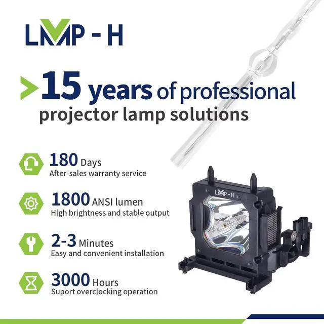 Alt view image 3 of 5 - LMP-H210 Projector Lamp with Housing for Sony VPL-HW45E HW45ES HW45EW HW45AES HW65E HW65ES HW65EW HW65AES VW65ES Replacement Projector Lamp