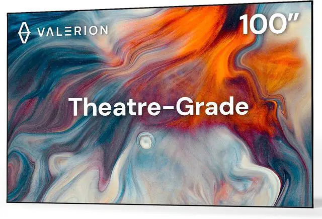 Main image of AWOL Valerion 100" Fixed Frame Projector Screen, 1.3 dB Gain, 80% PQE, 4K/8K Ultra HD, 3D Wall Mount Projector Screen, Works with Long Throw, Short Throw & Ultra Short Throw Projectors