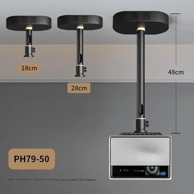 Alt view image 2 of 7 - Metal Projectors Ceiling Mount 1/4 Thread Wide Compatibility Retractable Arms and Multiple Projectors Stand Thread