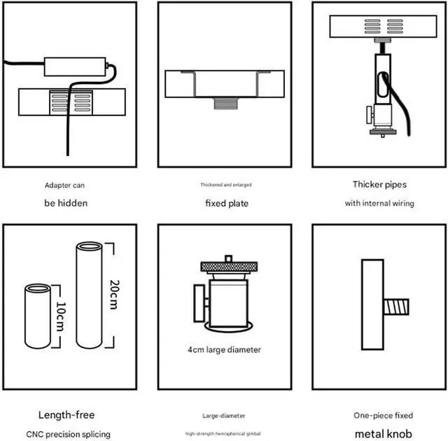 Alt view image 7 of 7 - Metal Projectors Ceiling Mount 1/4 Thread Wide Compatibility Retractable Arms and Multiple Projectors Stand Thread