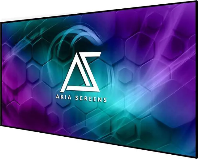 Main image of Akia Screens 100 Inch Edge Free Fixed Frame Projector Screen 16:9 CineWhite UHD-B 1.3 Gain 8K 4K Ultra HD 3D Ready Indoor Home Theater Wall Mount Screen AK-NB100H1