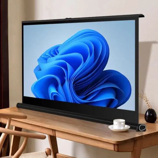 Alt view image 3 of 6 - Tabletop Projector Screen Pull Up Screen 20in 30in 40in 50in Retractable Projection Screen Mobile Tabletop Screen Portable Movies Screen(20inch(4:3))