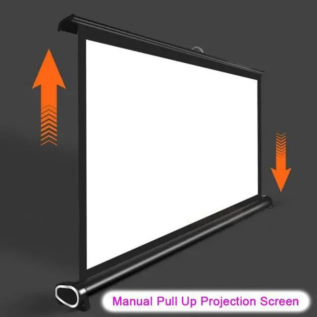 Alt view image 4 of 6 - Tabletop Projector Screen Pull Up Screen 20in 30in 40in 50in Retractable Projection Screen Mobile Tabletop Screen Portable Movies Screen(20inch(4:3))