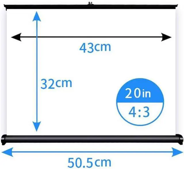 Alt view image 6 of 6 - Tabletop Projector Screen Pull Up Screen 20in 30in 40in 50in Retractable Projection Screen Mobile Tabletop Screen Portable Movies Screen(20inch(4:3))