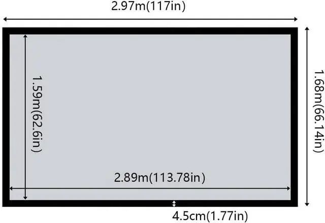 Alt view image 2 of 7 - Wall Mount Projector Screen, 130 Inch HD Fixed Framed Projector Screen with Aluminum Frame for Indoor Home Movie Theater Cinema