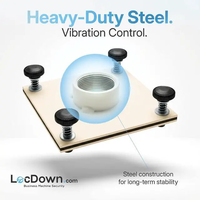 Alt view image 2 of 7 - BMS LocDown Vibration Insulation Kit Adjustable Spring Loaded Vibration Isolator for Projector Ceiling Mounts, Noise Reduction Anti Vibration Mount, Steel Construction, Made in USA