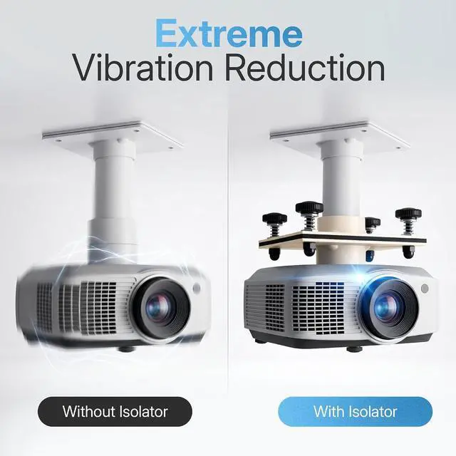 Alt view image 5 of 7 - BMS LocDown Vibration Insulation Kit Adjustable Spring Loaded Vibration Isolator for Projector Ceiling Mounts, Noise Reduction Anti Vibration Mount, Steel Construction, Made in USA