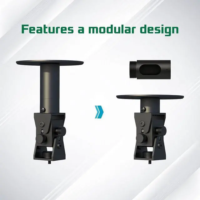 Alt view image 5 of 7 - Single Hole Projector Ceiling Mount, 5 or 8in Height, Black,S1320