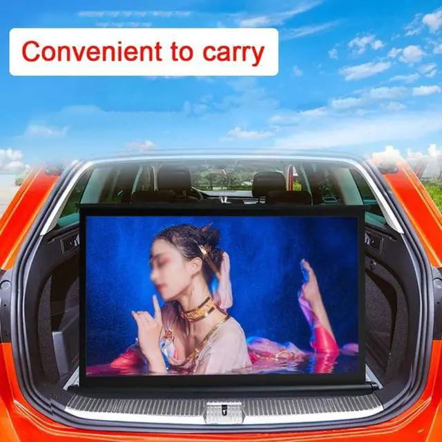 Alt view image 5 of 6 - Tabletop Projector Screen Pull Up Screen 20in 30in 40in 50in Retractable Projection Screen Mobile Tabletop Screen Portable Movies Screen(20inch(4:3))