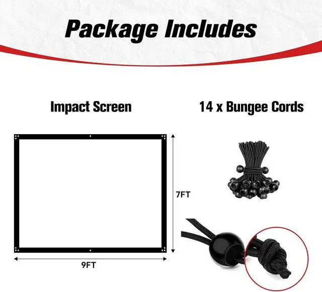 Alt view image 7 of 7 - ZEALFEEL 9x7ft Golf Simulator Impact Screen, Thicker 2 Layer Impact Screen for Training, 14 Gromment Holes Golf Practice Screen with 10 Bungee Cords, Durable HD Projector Screen for Home/Indoor/Garage