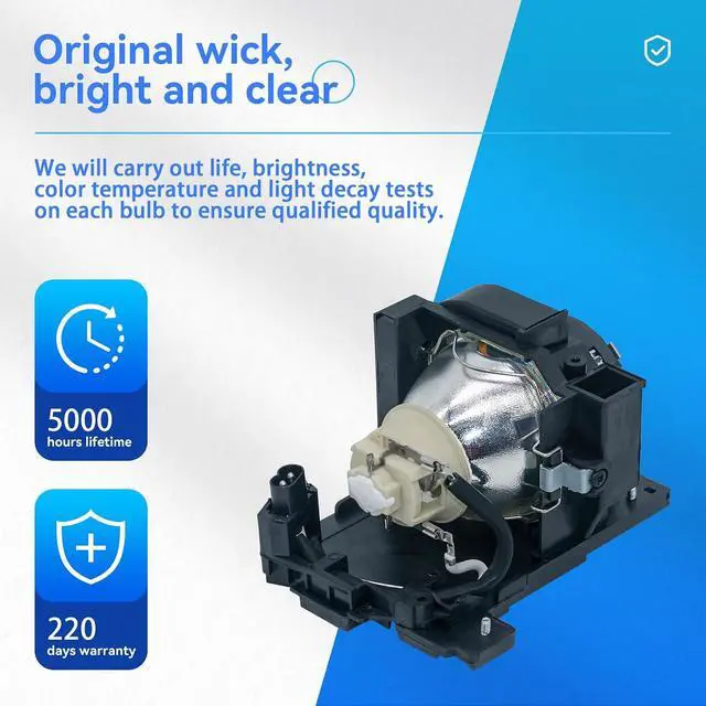 Alt view image 2 of 6 - DT02081 Original Quality for HITACHI CP-EW3015WN CP-EW3551WN CP-EW4051WN CP-EX303 CP-EX3051WN CP-EX3551WN CP-EX4551WN Projector Replacement Lamp Bulb