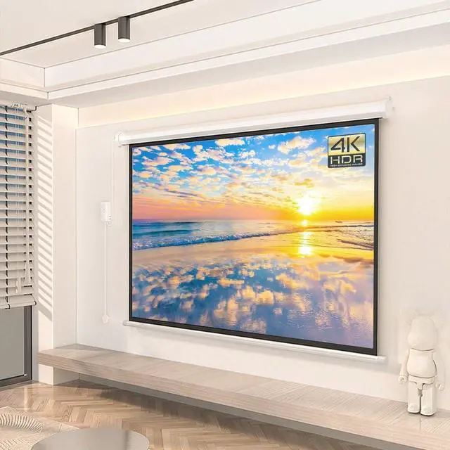 Main image of 60" 72" Electric Projector Screen Ultra HDR Upgraded Motorized Projection Screen with Remote Support 4:3 16:9 Electric Screens Perfect for Meeting, School, Home(60inch(16:9))