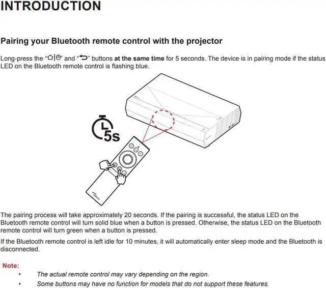 Alt view image 4 of 4 - Replacement Remote Compatible for Cinema-X P1/ P2/ P2B/ Pro OPTOMA Projector