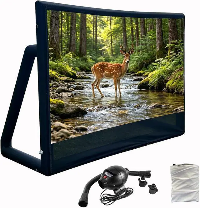 Main image of Portable 10FT/120IN Inflatable Projector Screen Outdoor Inflatable Movie Screen with Air Pump Suitable for Camping and Home Parties