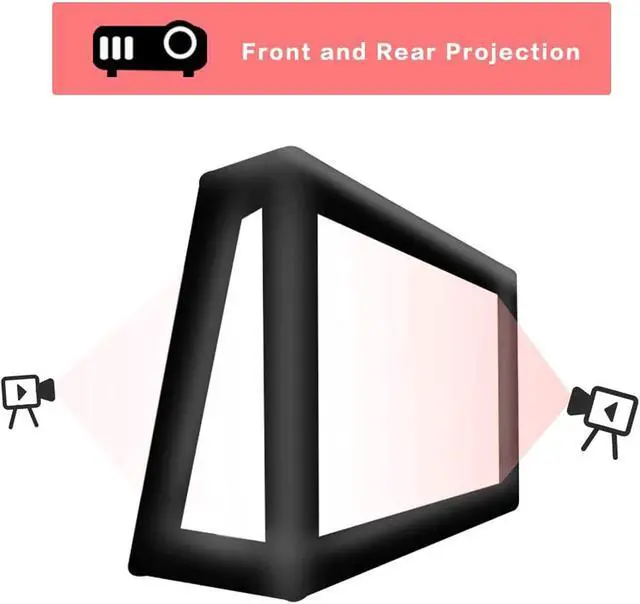 Alt view image 2 of 7 - Fitnessandfun 25ft Upgrade Inflatable Movie Screen Outdoor Cinema Incl Blower - Seamless Front and Rear Portable Blowup Theater Projection Screen for Churches, Shool, Grand Parties, Backyard Pool Fun