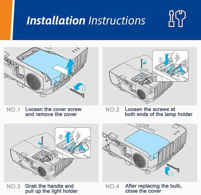 Alt view image 5 of 5 - RLC-117 for Viewsonic PG705HD PG705WU PX727-4K PX747-4K Replacement Projector Original Quality Lamp Bulb with Housing