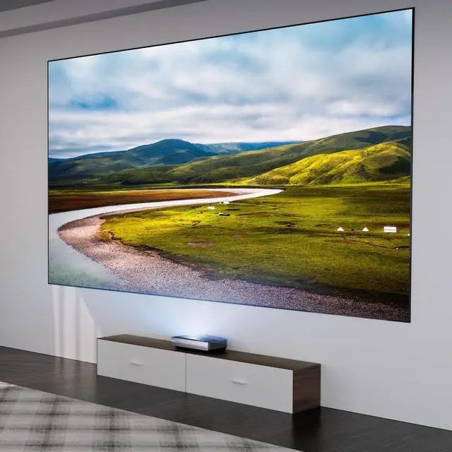 Alt view image 5 of 5 - CASIRIS Ambient Light Rejecting ALR Projector Screen 100 inch, Ultra HD Fixed Frame Movie Screen for Ultra Short Throw Projector, Edge Free Projector Screen, 16:9 Aspect Ratio