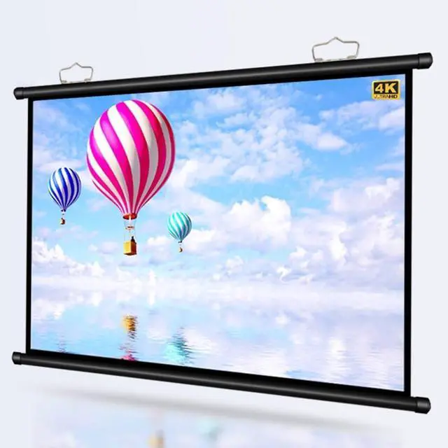 Main image of 40" 50" 60" Projection Screen Manual Pull Down Projector Screen Wall Mounted Home Theater Movie Screen for Indoor Outdoor, HD 4K Anti-Crease(60 Inch (4:3))