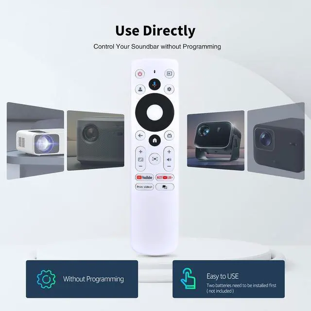 Alt view image 2 of 5 - Replacement Remote Control for BENQ GV50 Portable Projector Model RCI078