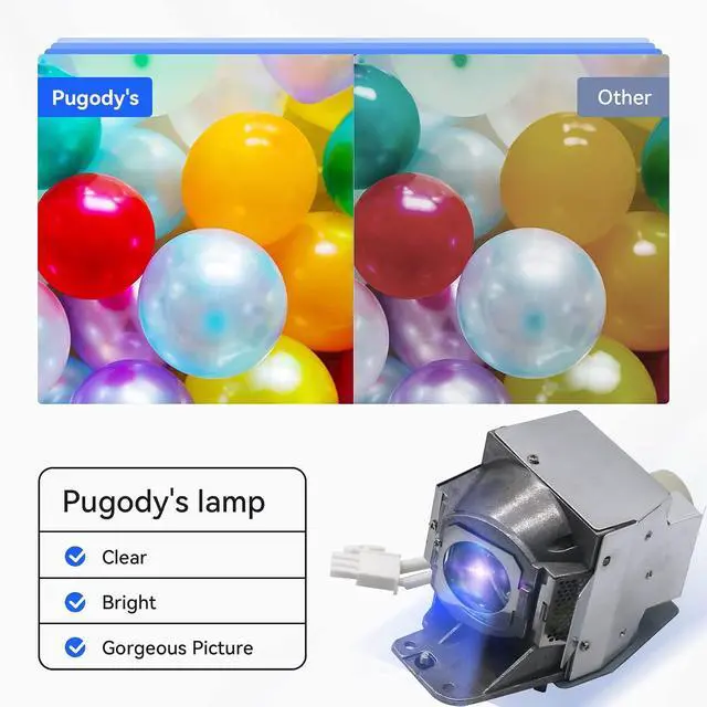 Alt view image 3 of 6 - A+ Quality RLC-079 Replacement Projector Bulb Lamp for VIEWSONIC PJD7820HD PJD7822HDL VS14937 for ACER P1500 H6510BD with Housing