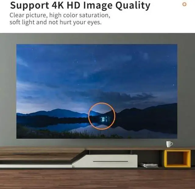 Alt view image 2 of 3 - Portable Metal Projection Screen 120 Inch Anti Light Movie Screen 16:9 3D 4K 1080P HD Foldable Projection Screen for Home Theater Indoor & Outdoor Entertainment