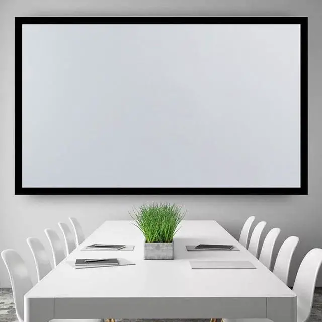 Alt view image 4 of 7 - 135 Inch Fixed Aluminum Frame Projection Screen, 16:9 HD Widescreen Projection Screen, Home Theater HD TV Movie Projection