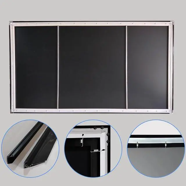 Alt view image 6 of 7 - 60-Inch Fixed-Frame Projector Screen, 16:9 8K 4K Ultra HD 3D Ready, Wall Mount Thin Cinema Screen for Indoor Home Theaters, Offices