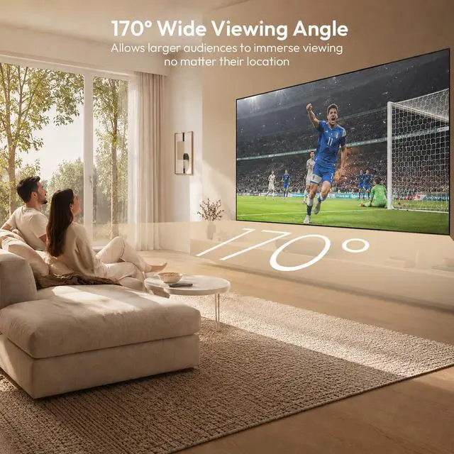 Alt view image 4 of 7 - NothingProjector Fixed Frame Screen, Matte White 120 inch, 1.3dB Gain, 4K/8K UHD, Active 3D, 16:9, Wall Mount Anti Daylight for Long Throw/Standard/Ultra Short Throw Projector NothPJ