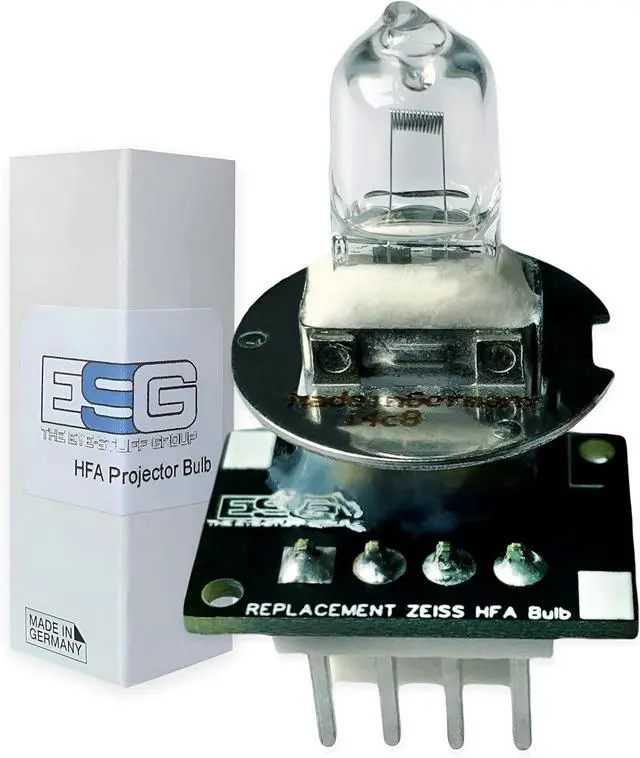 Main image of The Eye-Stuff Group Visual Field Projector Replacement Bulb, 12V Halogen Lamp, Light Socket, Compatible with Humphrey Zeiss HFA, HFAi, Models 740i, 750, 750i, 840, 860
