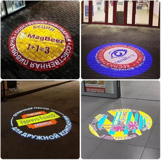 Alt view image 3 of 7 - Custom Logo projector Gobo Lens
